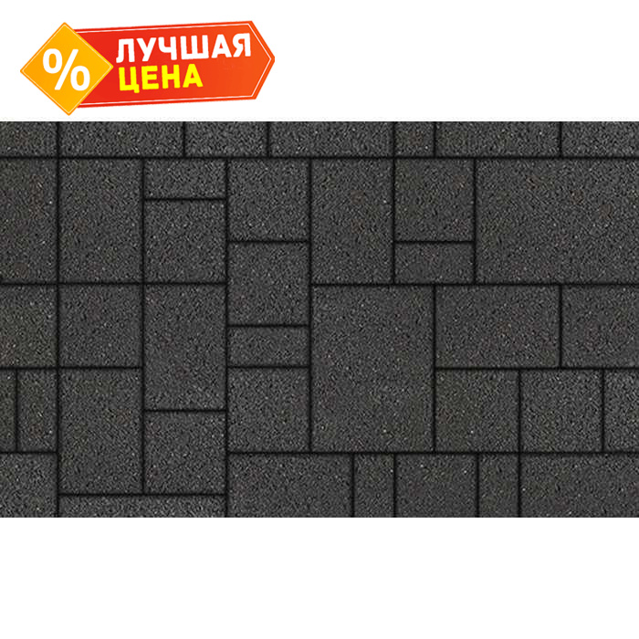 Плитка тротуарная Мюнxен Б.2.Ф.6см гранит черный