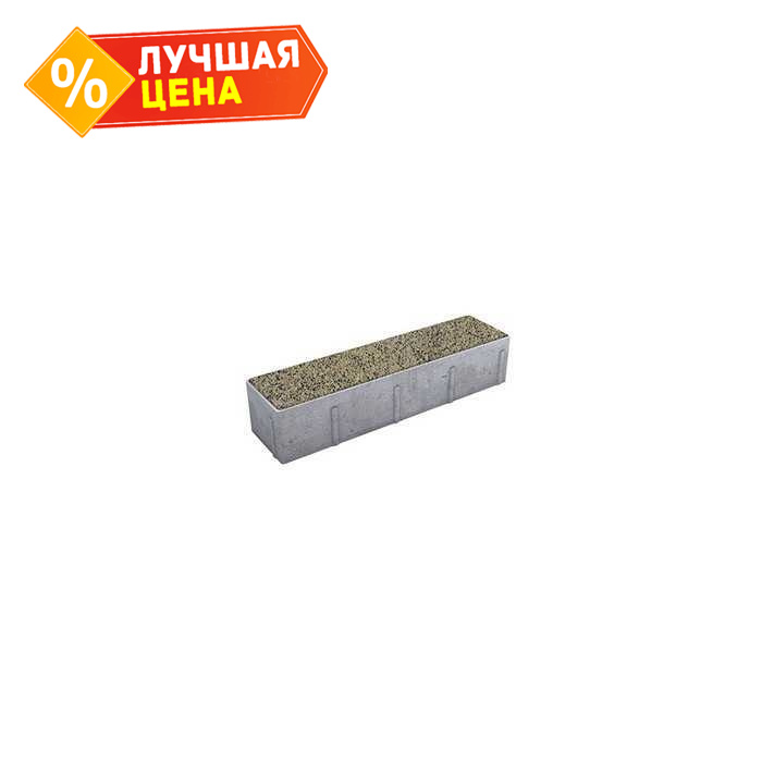 Плитка тротуарная Прямоугольник (Ла-Линия) В.11.П.10 Гранит+ желтый с черным 400x100x100 мм