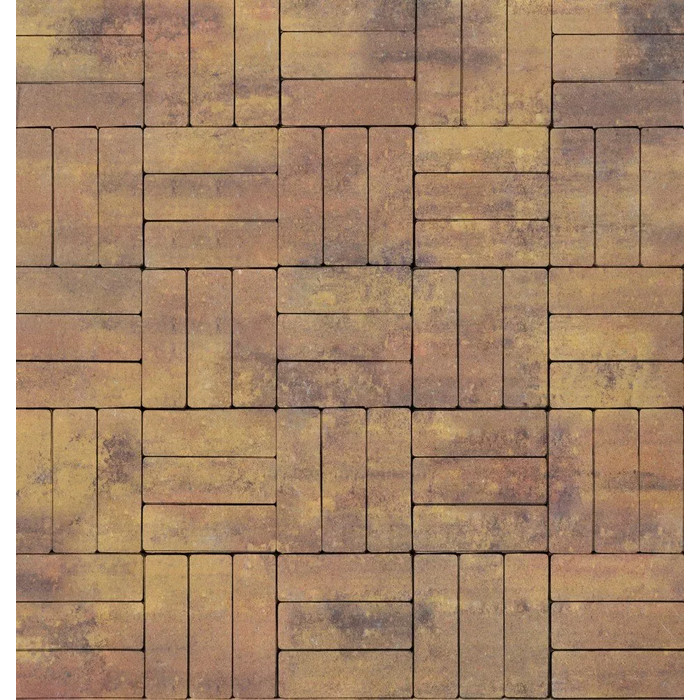 Тротуарная плитка Artstein Паркет 60 мм Color Mix Бромо